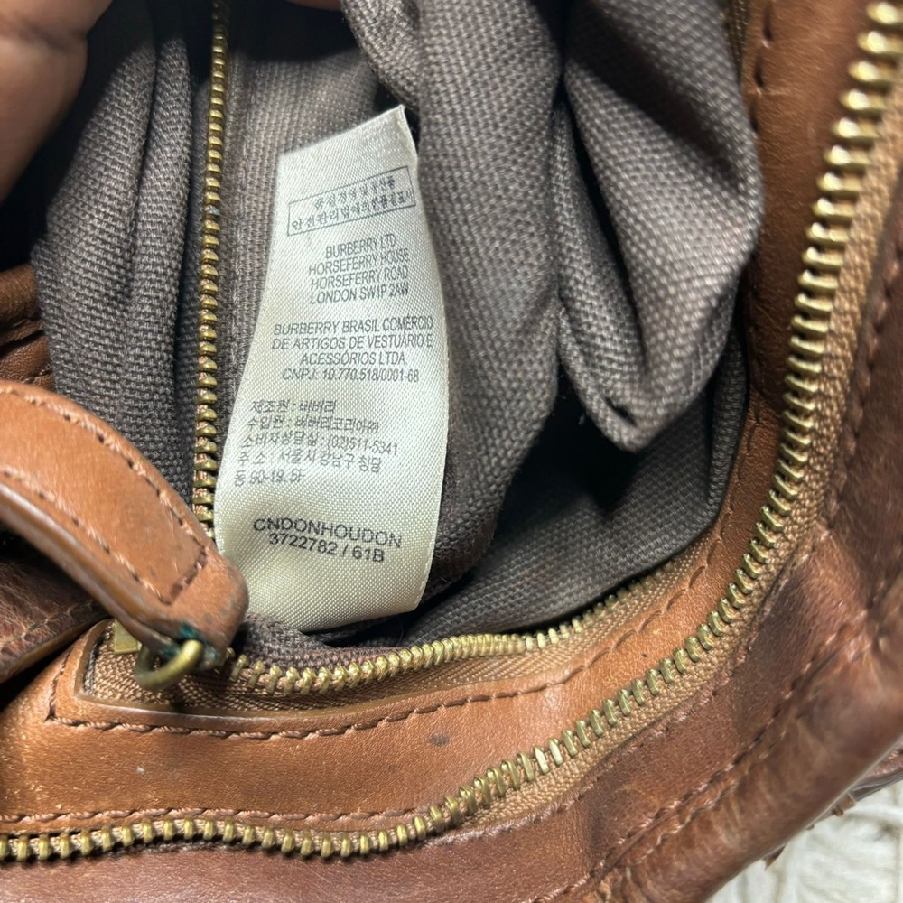 Burberry Brown Smoke House Check PVC and Leather Crossbody Bag - Picture 14 of 16